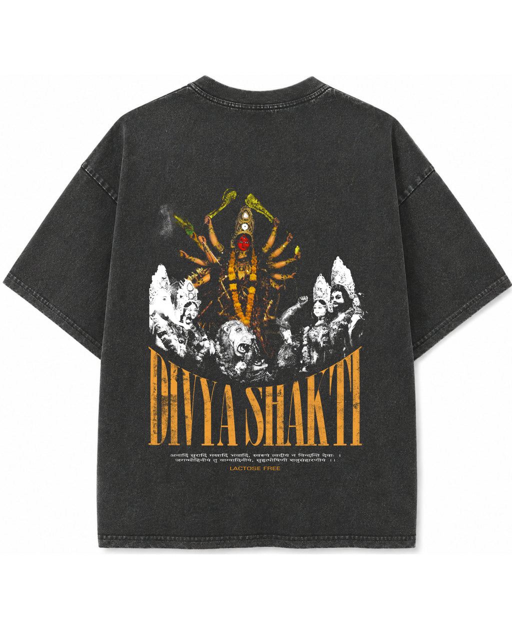 Vintage Fade Wash Oversized T-shirt Back Design