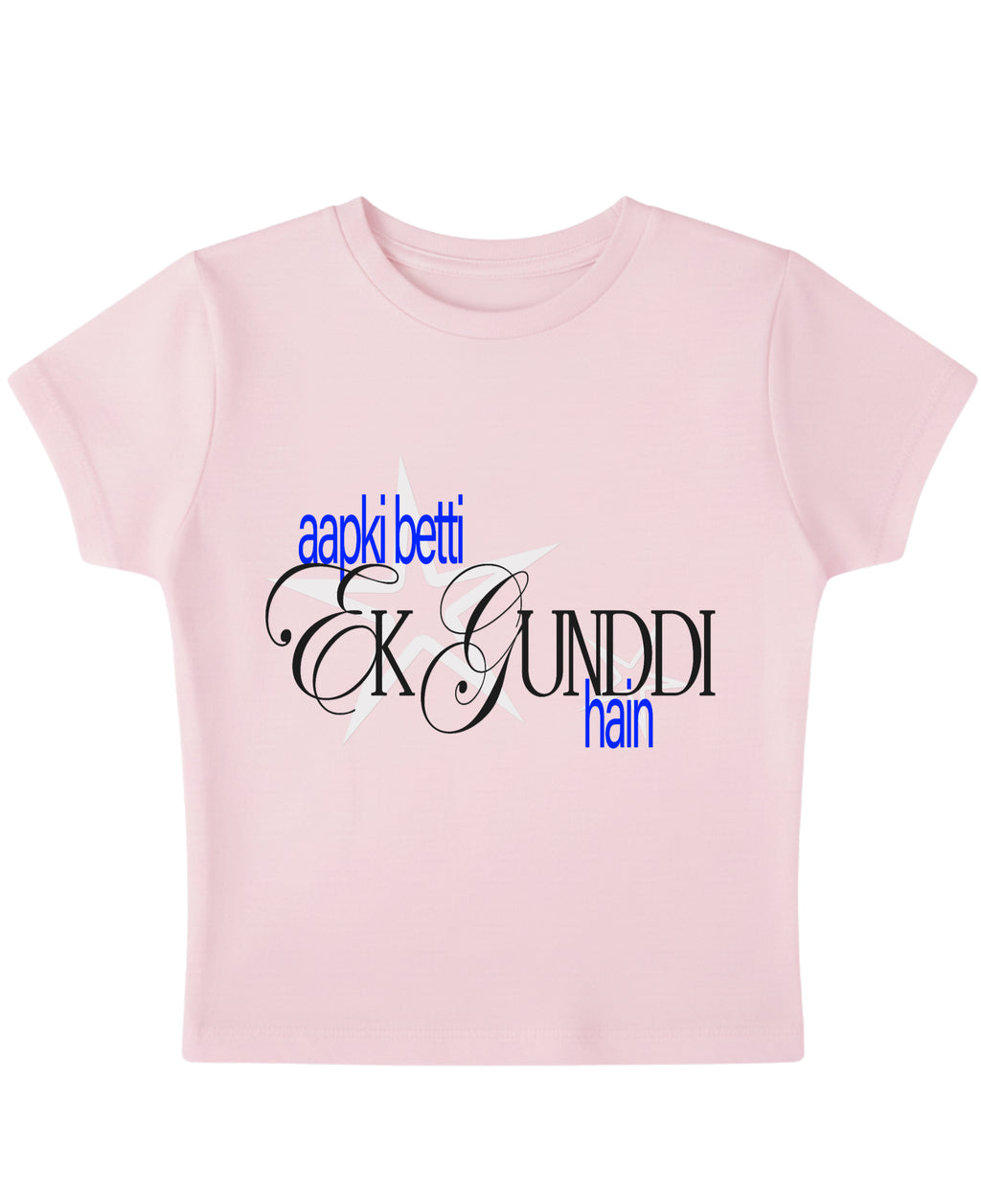 Baby Pink Baby Tee Front Design