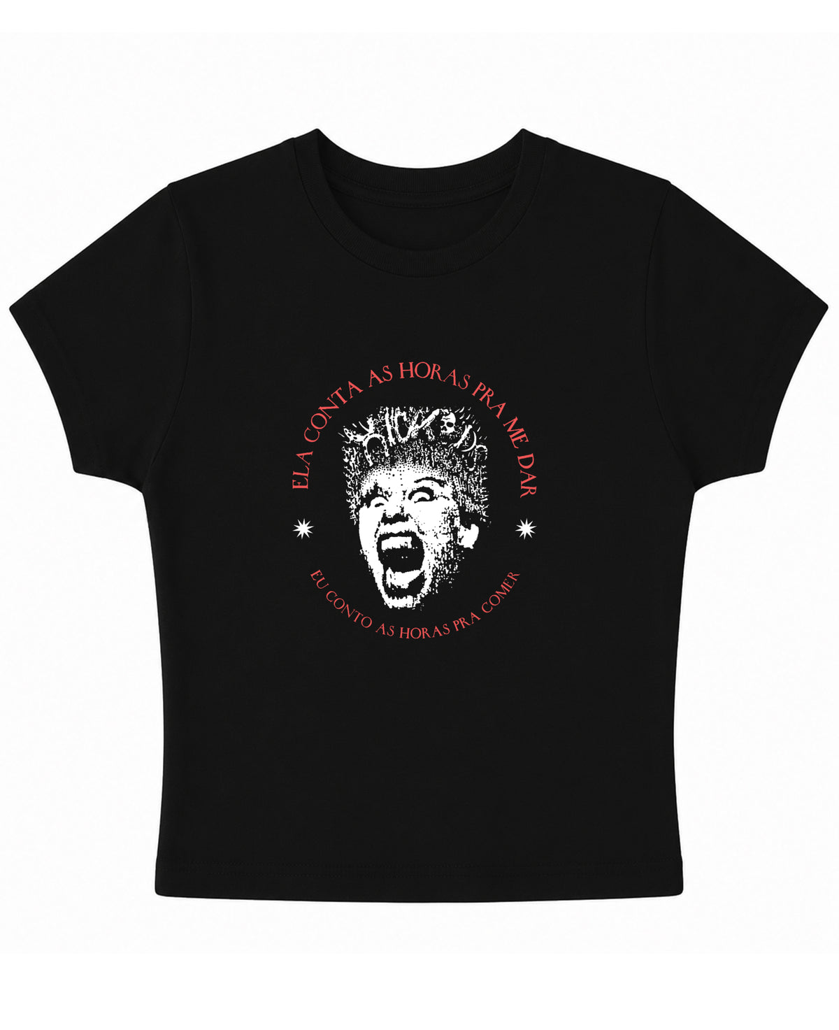 Black Baby Tee Front Design